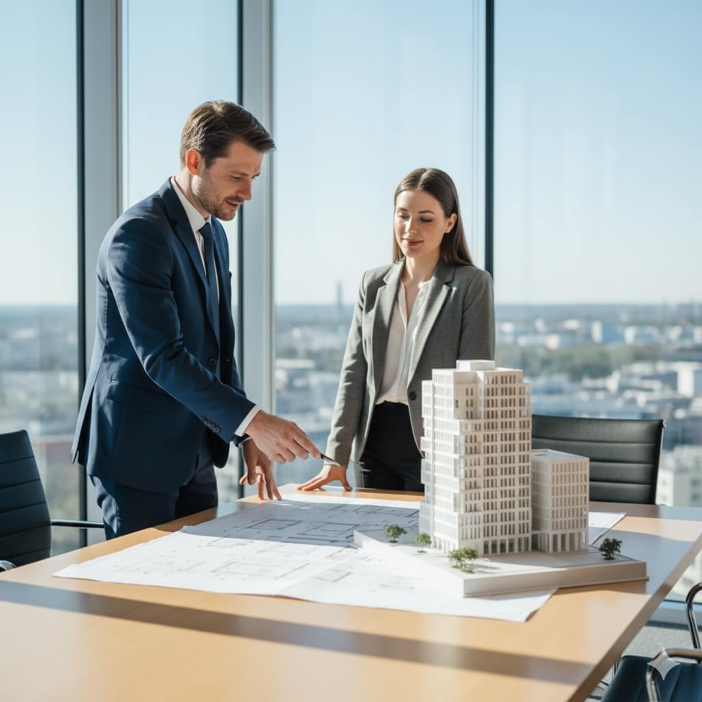 yrityssaneeraus-helsinki Yritysasianajaja ja yrittäjä suunnittelevat yrityssaneerausta ja uutta liiketoimintarakennetta helsinkiläisessä toimistossa.